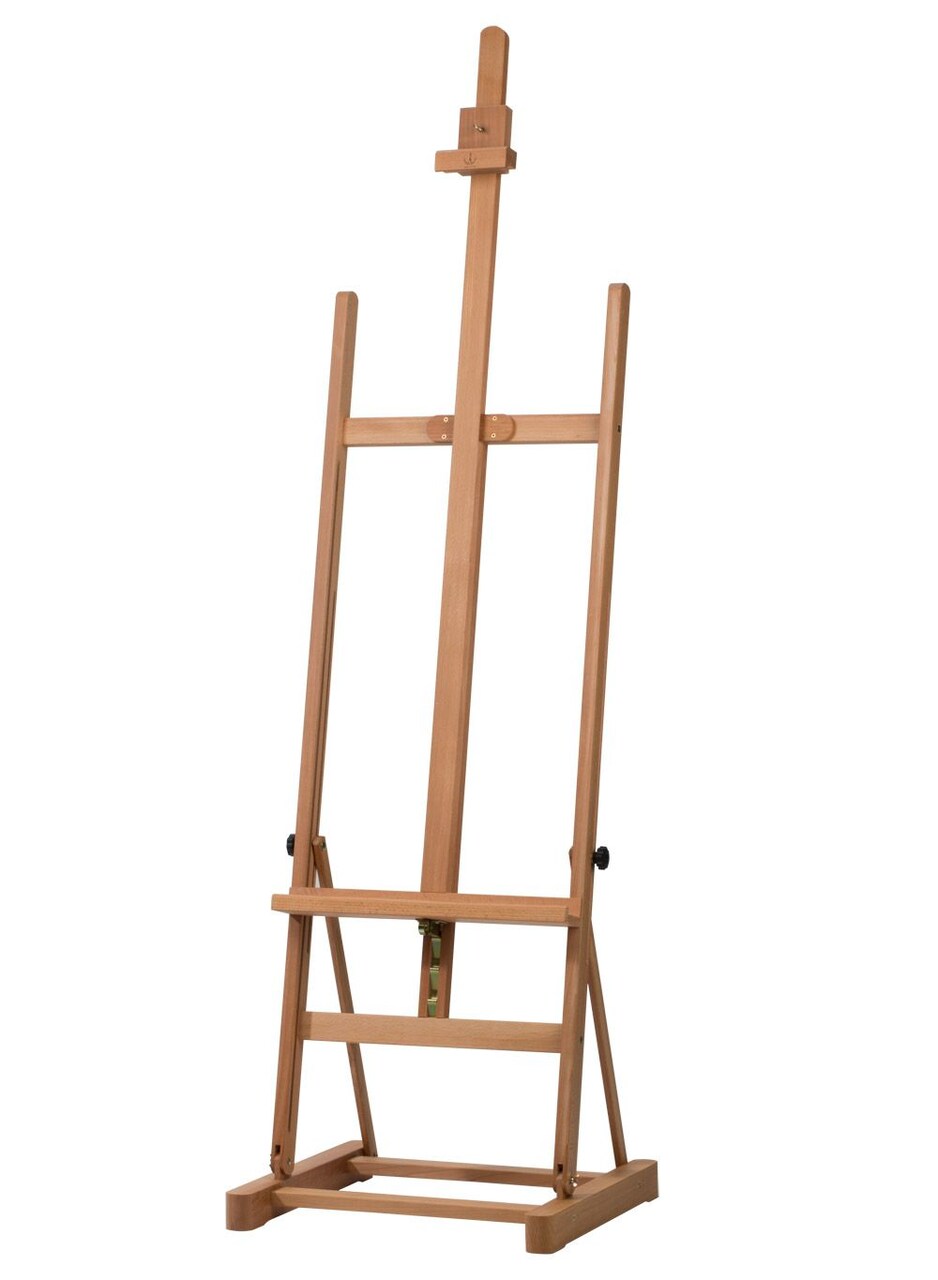 Cappelletto Angelica Premium H-Frame Easel for Painting - Handmade Art Easel, Beechwood, Supports 53" Canvases, Adjustable Height 69"-96", Imported from Italy